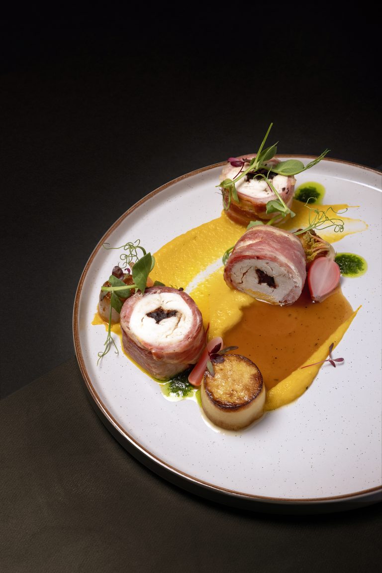 Ben Raybould Chicken breast suffed with black pudding